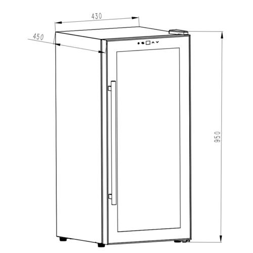 Svan SVN3200S Vinoteca 92L 32 Botellas Negro