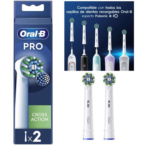 Braun Oral-B 2 Cabezales de Recambio Pro Cross Action (EB50RX-2)