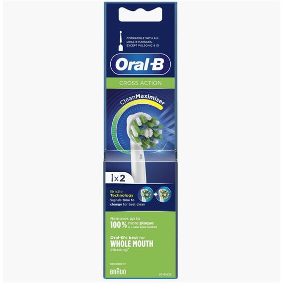 Braun Oral-B 2 Cabezales de Recambio Pro Cross Action (EB50RX-2)