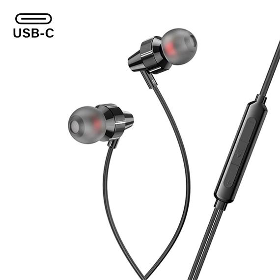 Hoco M90 Auricular USB-C con Micrófono Negro