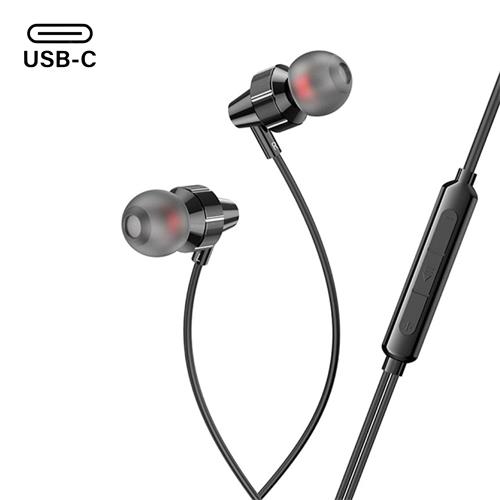 Hoco M90 Auricular USB-C con Micrófono Negro
