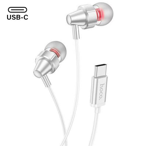 Hoco M90 Auricular USB-C con Micrófono Plata