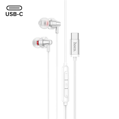 Hoco M90 Auricular USB-C con Micrófono Plata
