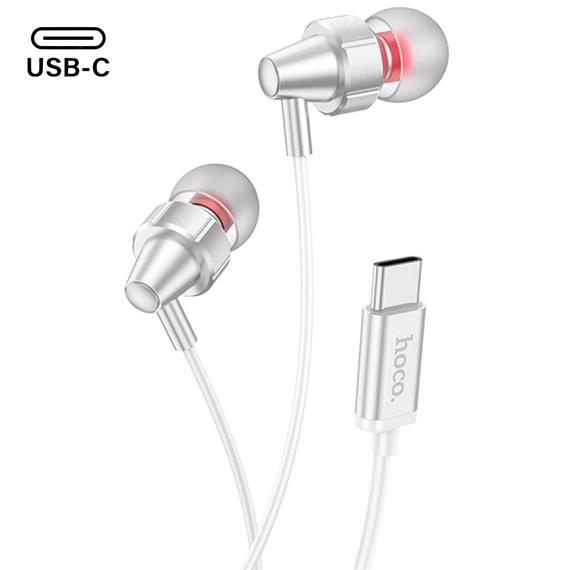 Hoco M90 Auricular USB-C con Micrófono Plata