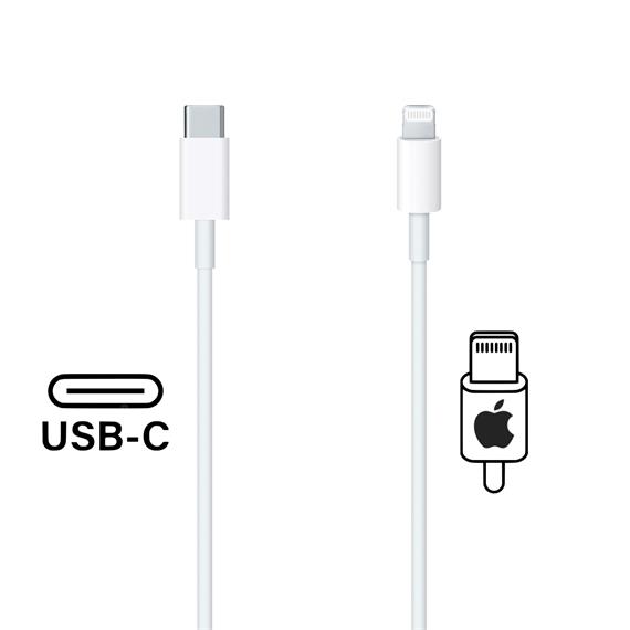 Cable USB-C a Lightning 1 metro Apple (MUQ93ZM/A)