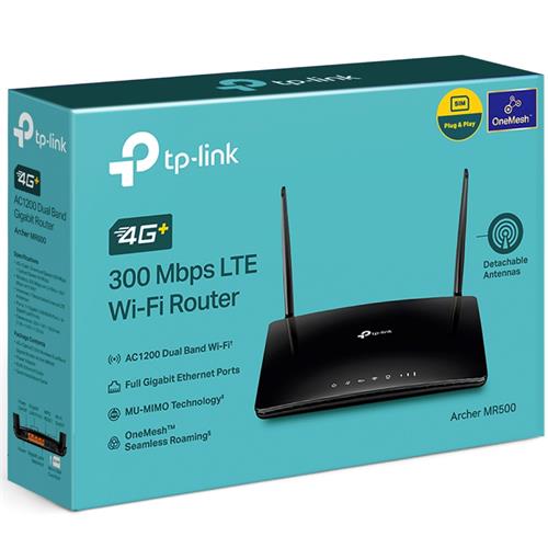 Tp-Link Router 4G+LTE AC1200 Wi-Fi 5 Gigabit Ethernet (Archer Mr500)