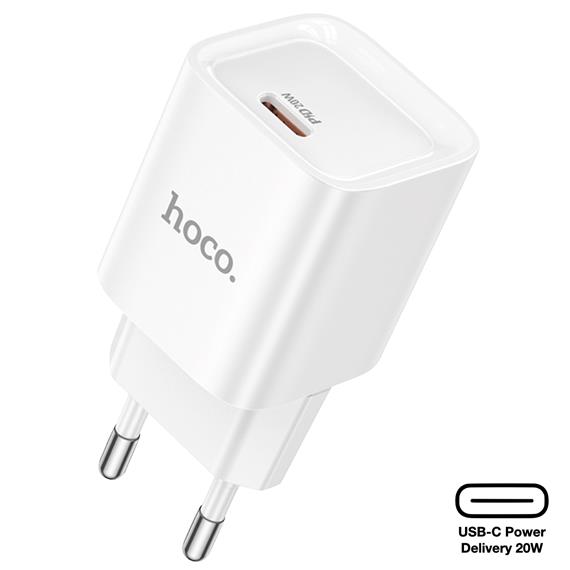 Cargador USB-C 20W Hoco C146A PD20W Blanco