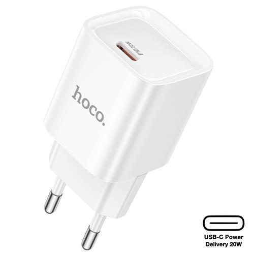 Cargador USB-C 20W Hoco C146A PD20W Blanco