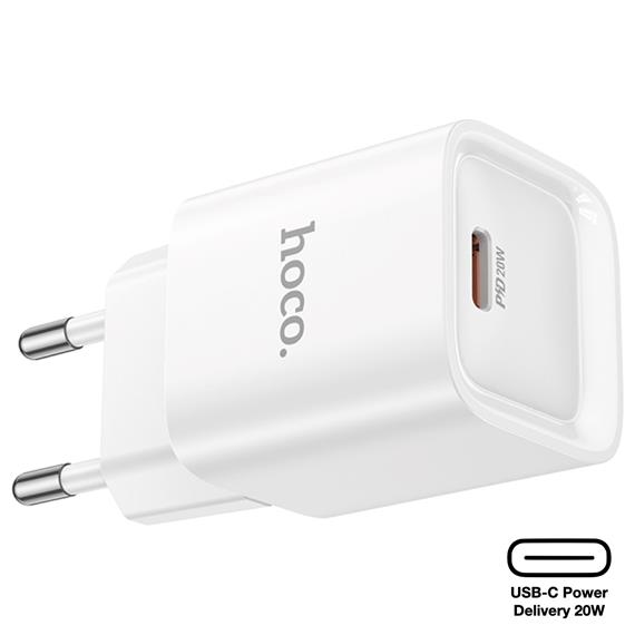 Cargador USB-C 20W Hoco C146A PD20W Blanco