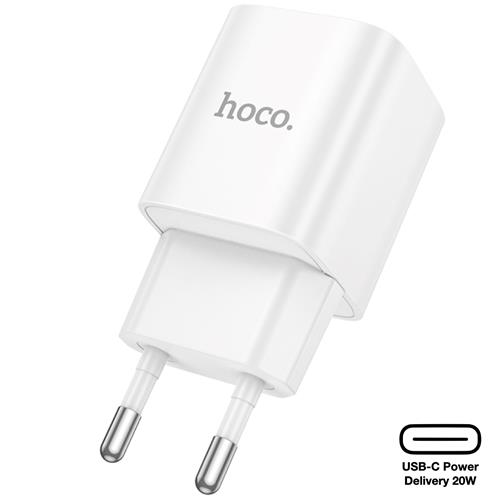 Cargador USB-C 20W Hoco C146A PD20W Blanco