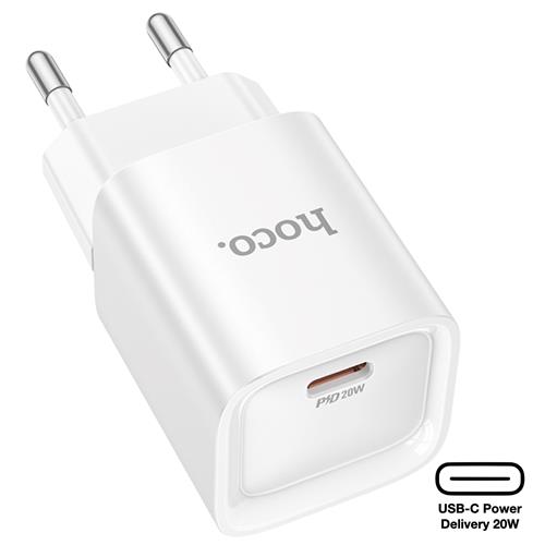 Cargador USB-C 20W Hoco C146A PD20W Blanco