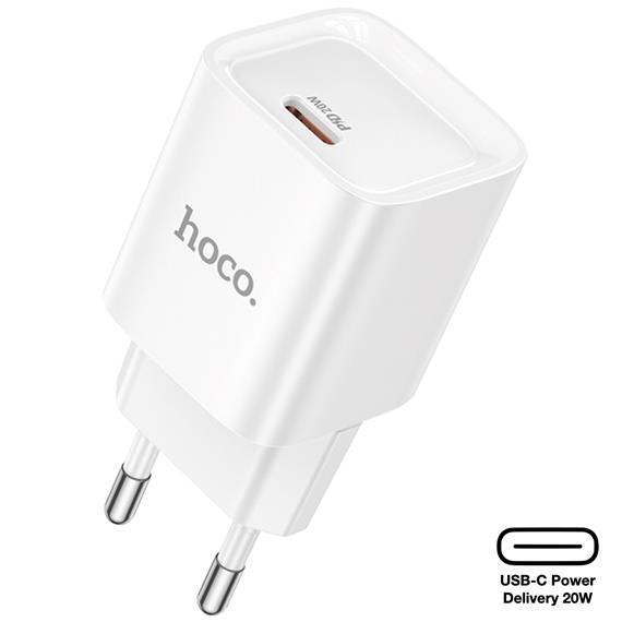 Cargador USB-C 20W Hoco C146A PD20W Blanco