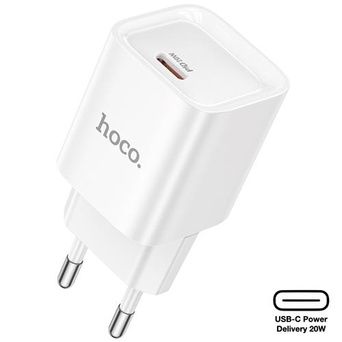 Cargador USB-C 20W Hoco C146A PD20W Blanco