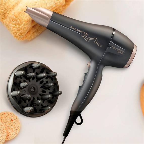 Rowenta CV7827F0 Dunes Secador de Pelo 2.100W con Motor AC y Difusor