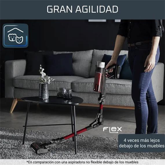 Rowenta RH2059 X-Force Flex 9.60 Animal Care Apiradora Sin Cable Roja y Gris