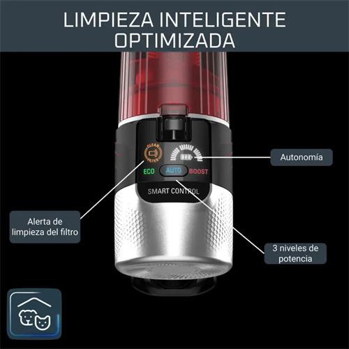 Rowenta RH2059 X-Force Flex 9.60 Animal Care Apiradora Sin Cable Roja y Gris