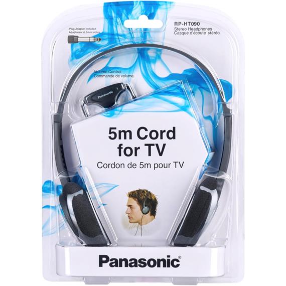 Panasonic RP-HT090E Auricular con Cable de 5 metros y Control de Volumen