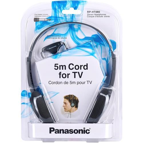 Panasonic RP-HT090E Auricular con Cable de 5 metros y Control de Volumen
