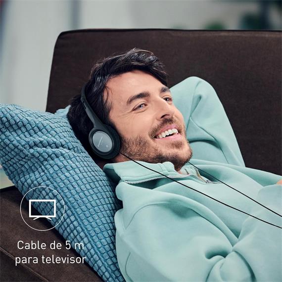 Panasonic RP-HT090E Auricular con Cable de 5 metros y Control de Volumen