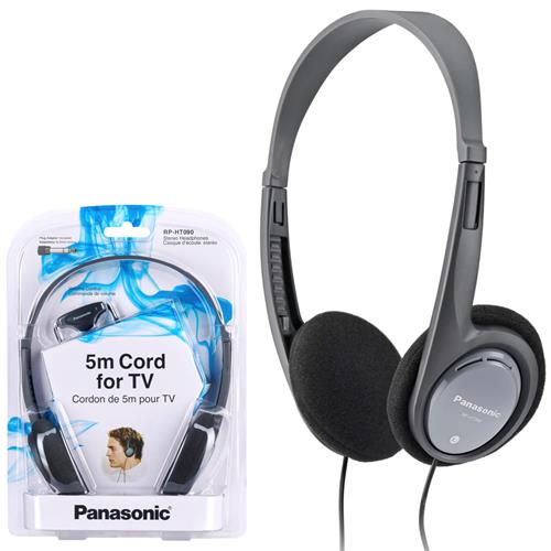 Panasonic RP-HT090E Auricular con Cable de 5 metros y Control de Volumen