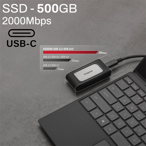 Disco SSD Externo Kingston XS2000 500GB