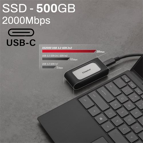 Disco SSD Externo Kingston XS2000 500GB