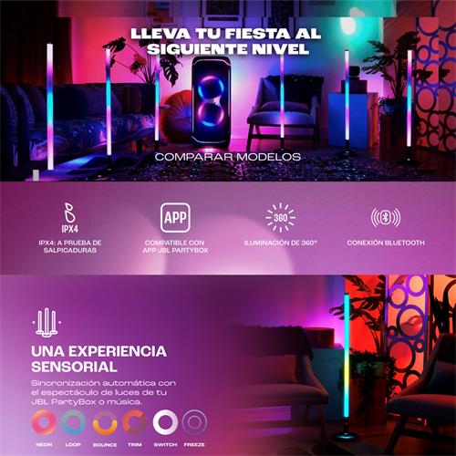 Jbl Partylight Stick - Barra de Luz Bluetooth para Fiestas