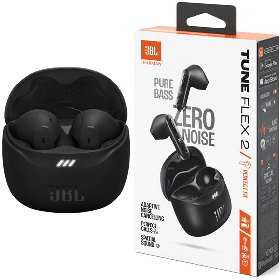 Jbl Tune Flex 2 Auricular Inalámbrico con Cancelación Ruido Negro