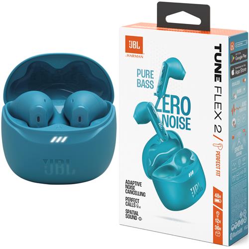 Jbl Tune Flex 2 Auricular Inalámbrico con Cancelación Ruido Turquesa