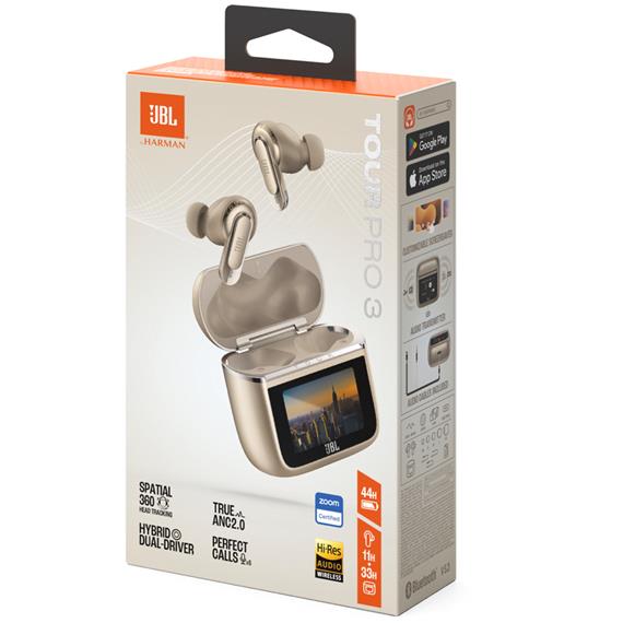 Jbl Tour Pro 3 Auricular Inalámbrico con Cancelación Ruido Pro Latte