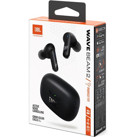 Jbl Wave Beam 2 Auricular Inalámbrico Cancelación Ruido Negro