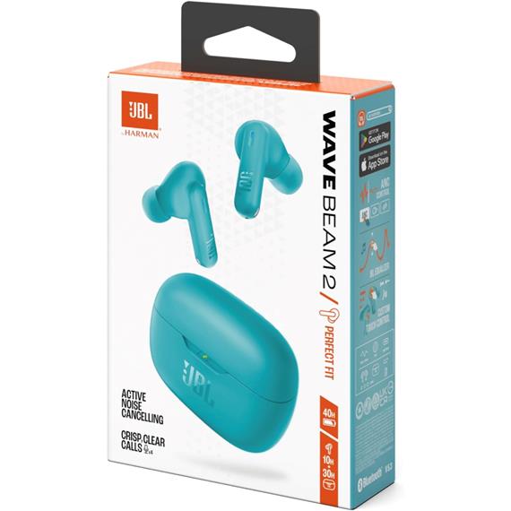 Jbl Wave Beam 2 Auricular Inalámbrico Cancelación Ruido Azul