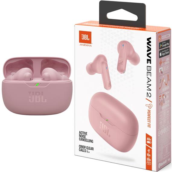 Jbl Wave Beam 2 Auricular Inalámbrico Cancelación Ruido Rosa