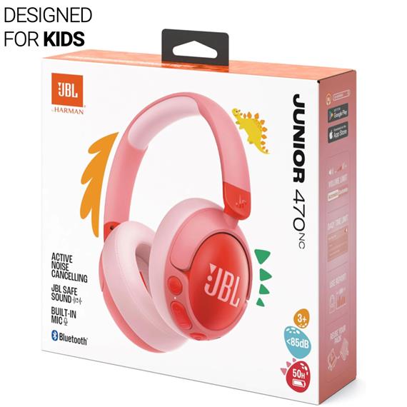 Jbl Junior 470NC Auricular Inalámbrico Infantil con Cancelación de Ruido Rosa