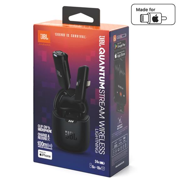 Jbl Quantum Stream Micrófono de corbata Inalámbrico 100 metros (Lightning)