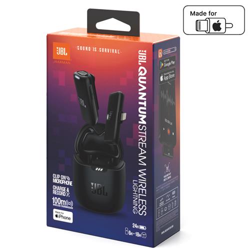 Jbl Quantum Stream Micrófono de corbata Inalámbrico 100 metros (Lightning)