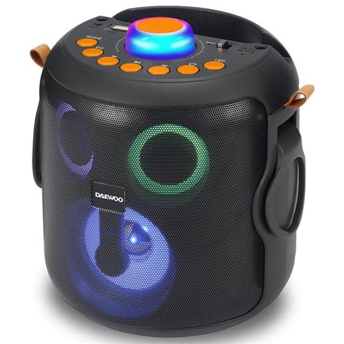 Daewoo DW3008 Altavoz Karaoke Bluetooth y USB 15W Recargable con 2 MIcros