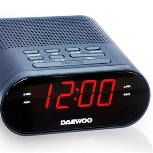 Daewoo DW1218 Radio Reloj AM/FM con Salida de Auriculares