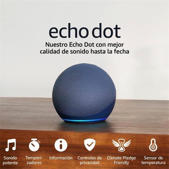 Amazon Echo Dot 5ª Gen Altavoz Bluetooth Inteligente Alexa Azul (B09B8RF4PY)