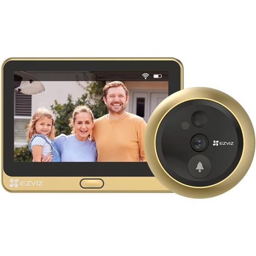 Ezviz DP2C Mirilla Inteligente Pantalla 4,3" Wifi y Detector de Presencia Dorada