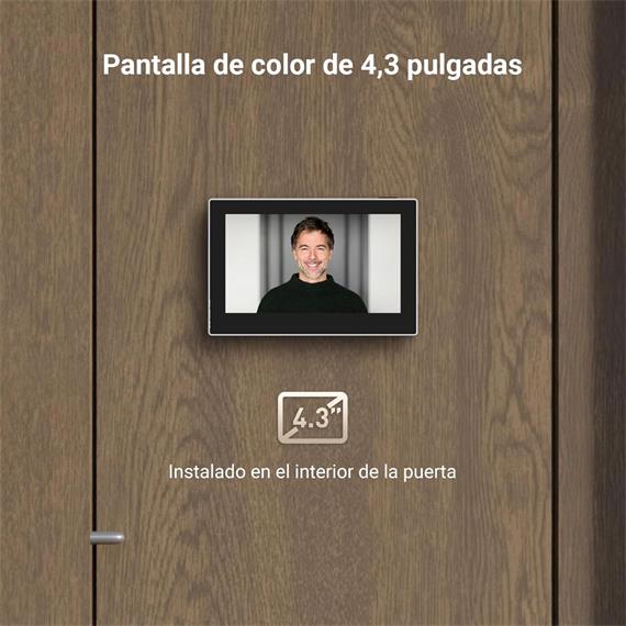 Ezviz HP2 Mirilla Inteligente Wifi con Pantalla 4.3" Plata