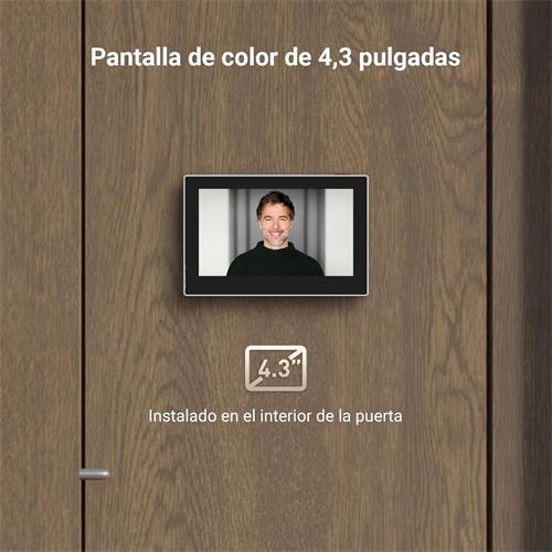 Ezviz HP2 Mirilla Inteligente Wifi con Pantalla 4.3" Plata