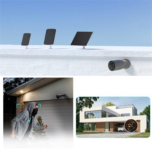 Ezviz EB3 4G KIT Cámara Seguridad Exterior 2K con Batería, 4G  y Panel Solar