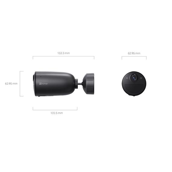 Ezviz EB3 4G KIT Cámara Seguridad Exterior 2K con Batería, 4G  y Panel Solar