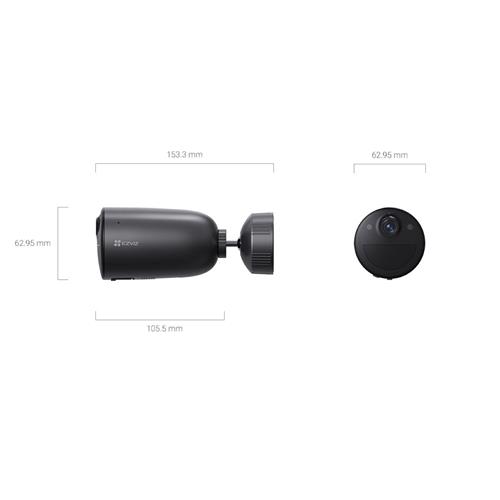 Ezviz EB3 4G KIT Cámara Seguridad Exterior 2K con Batería, 4G  y Panel Solar