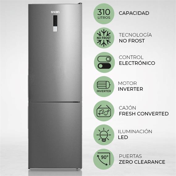 Svan SC188603ENFDX Frigorífico Combi Inox