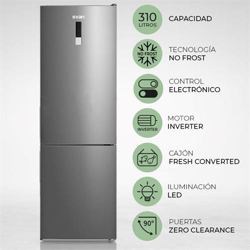Svan SC188603ENFDX Frigorífico Combi Inox