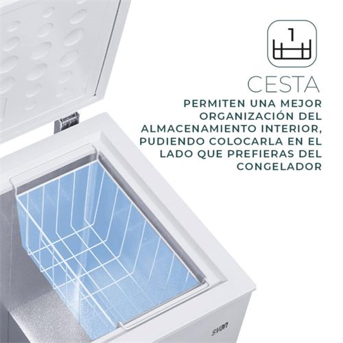 Svan SCH1501EDC Congelador Horizontal 142L Display Blanco