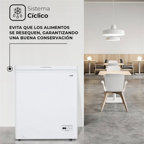 Svan SCH1501EDC Congelador Horizontal 142L Display Blanco