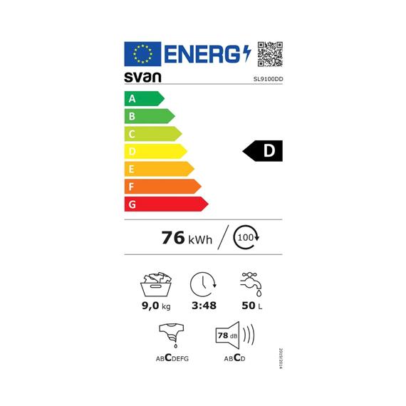 Svan SL9100DD Lavadora Carga Frontal 9KG 1000RPM
